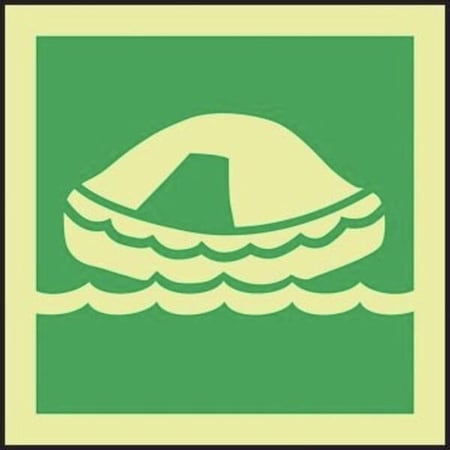 Accuform GLOWINTHEDAR K IMO Safety Sign LIFE MLMR104GX MLMR104GX